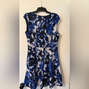 Maggy London Vibrant Blue and Black Mini Dress